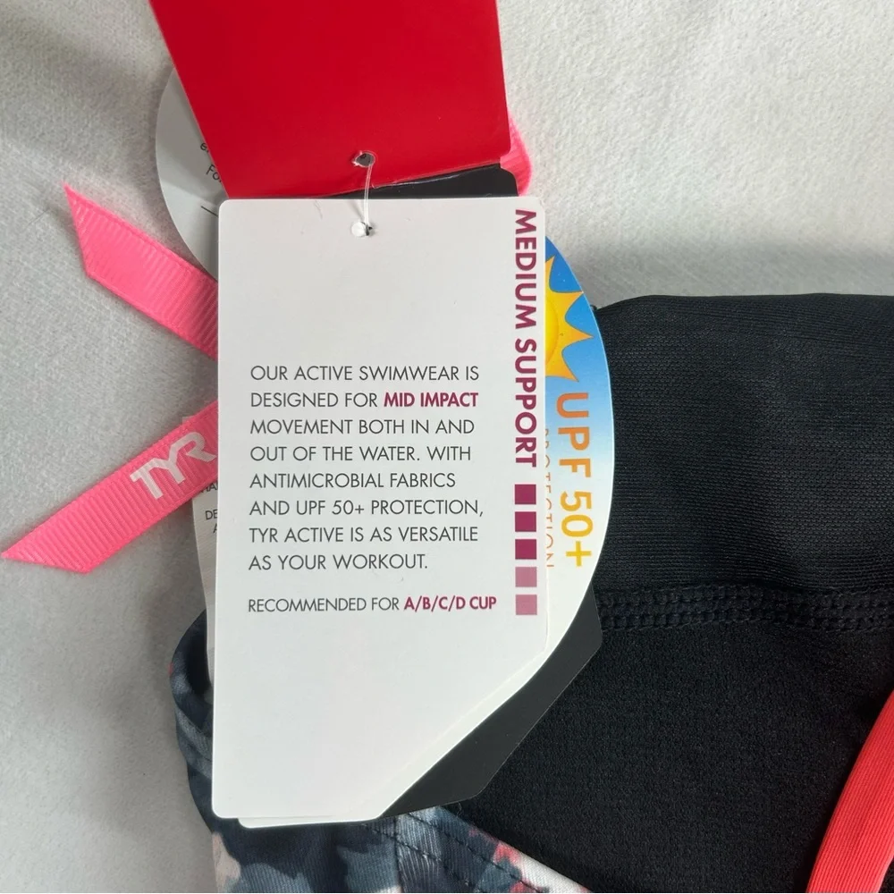 TYR Padma‎ Kira Medium Support Sports Bra Swim Top - Picture 3 of 10